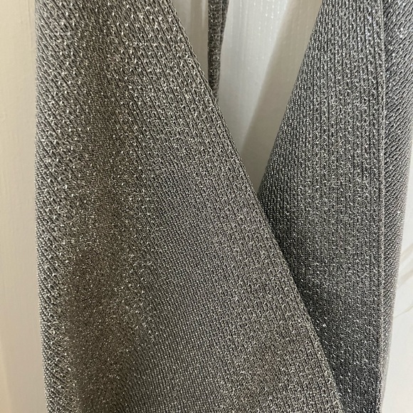 Fashion Nova Sparkly Martini Silver Halter Y2K silver backless dress size M - Picture 8 of 9